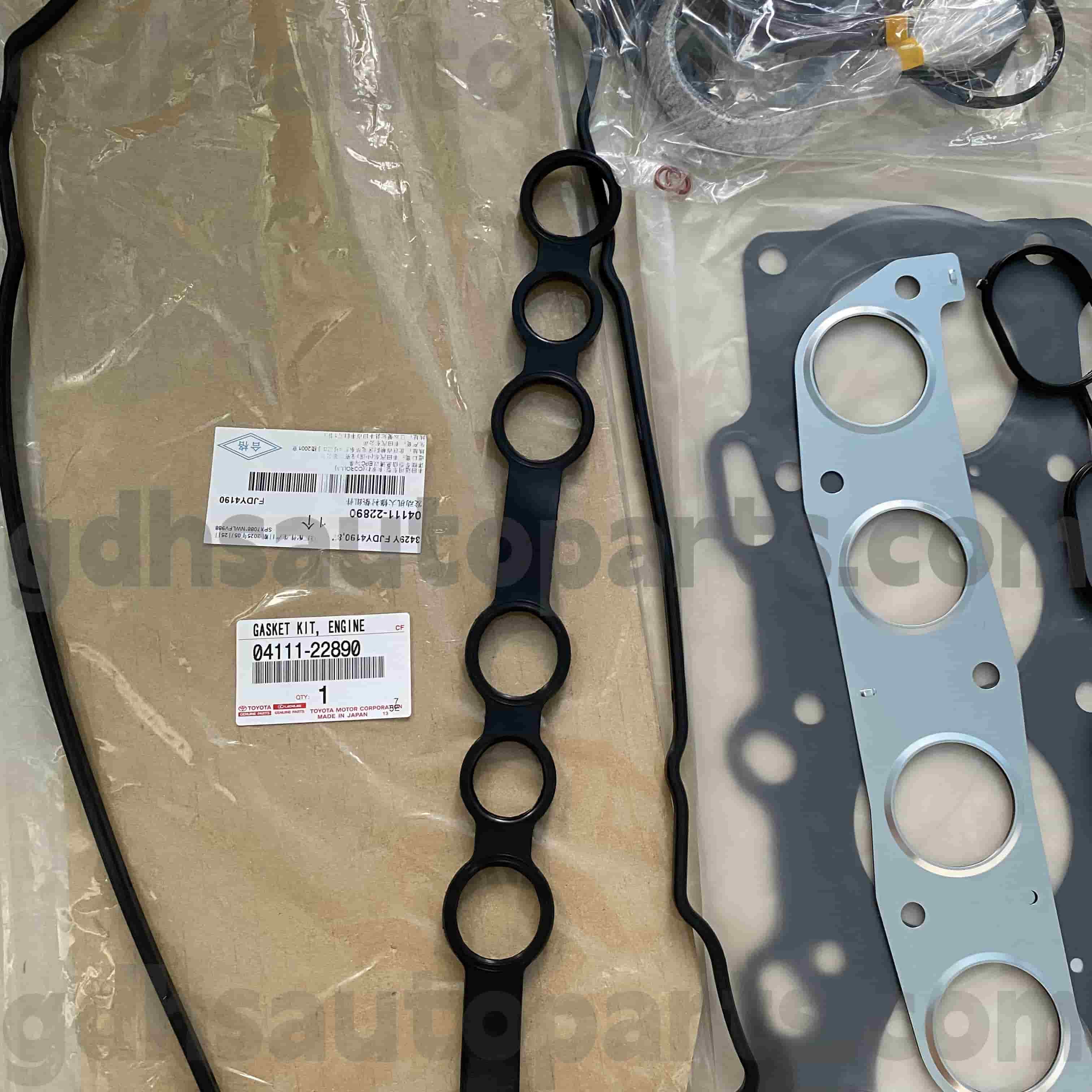 04111-22890 Kit di revisione del motore di parti autentica Toyota per Corolla