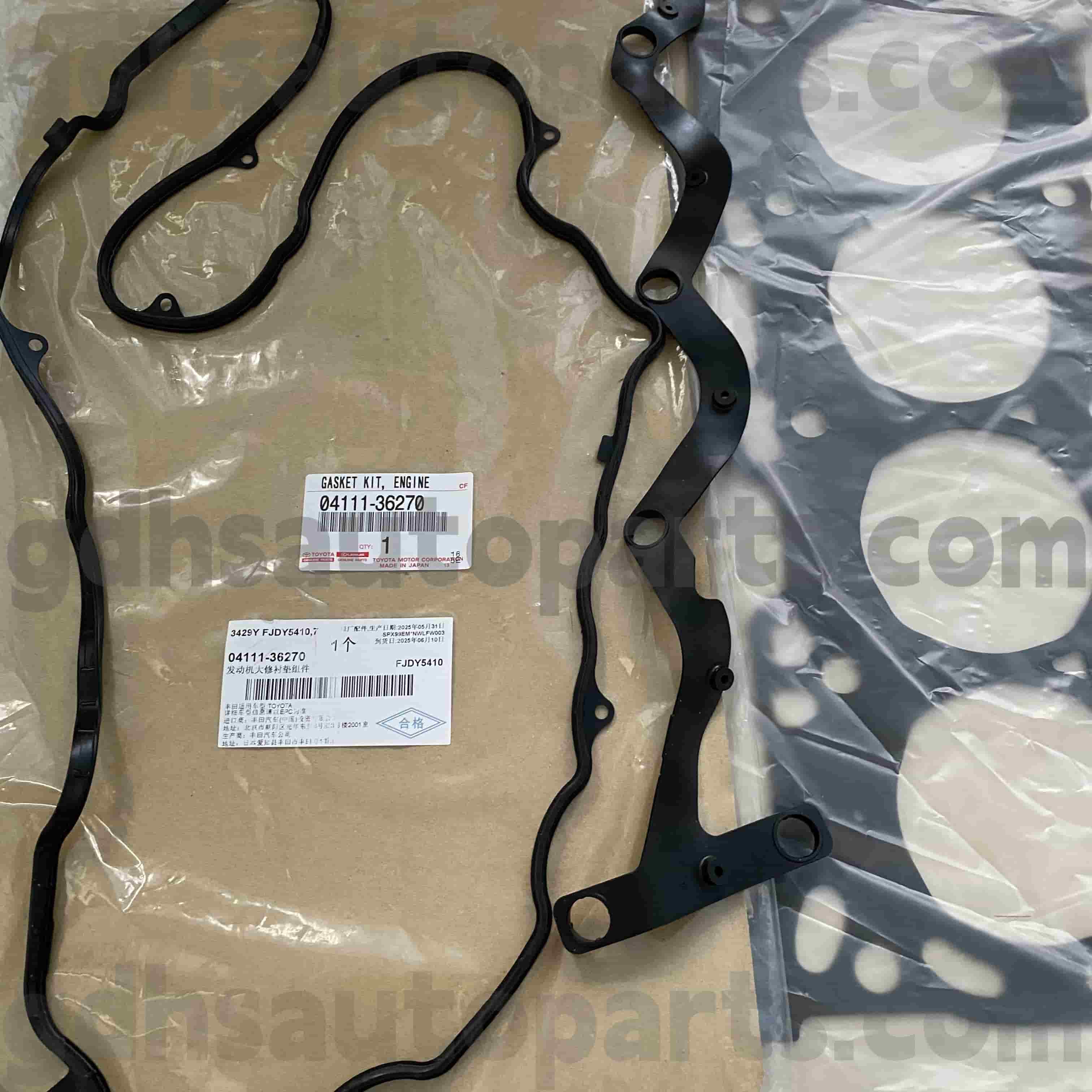 04111-36270 Kit di revisione del motore di parti autentica Toyota per Highlander