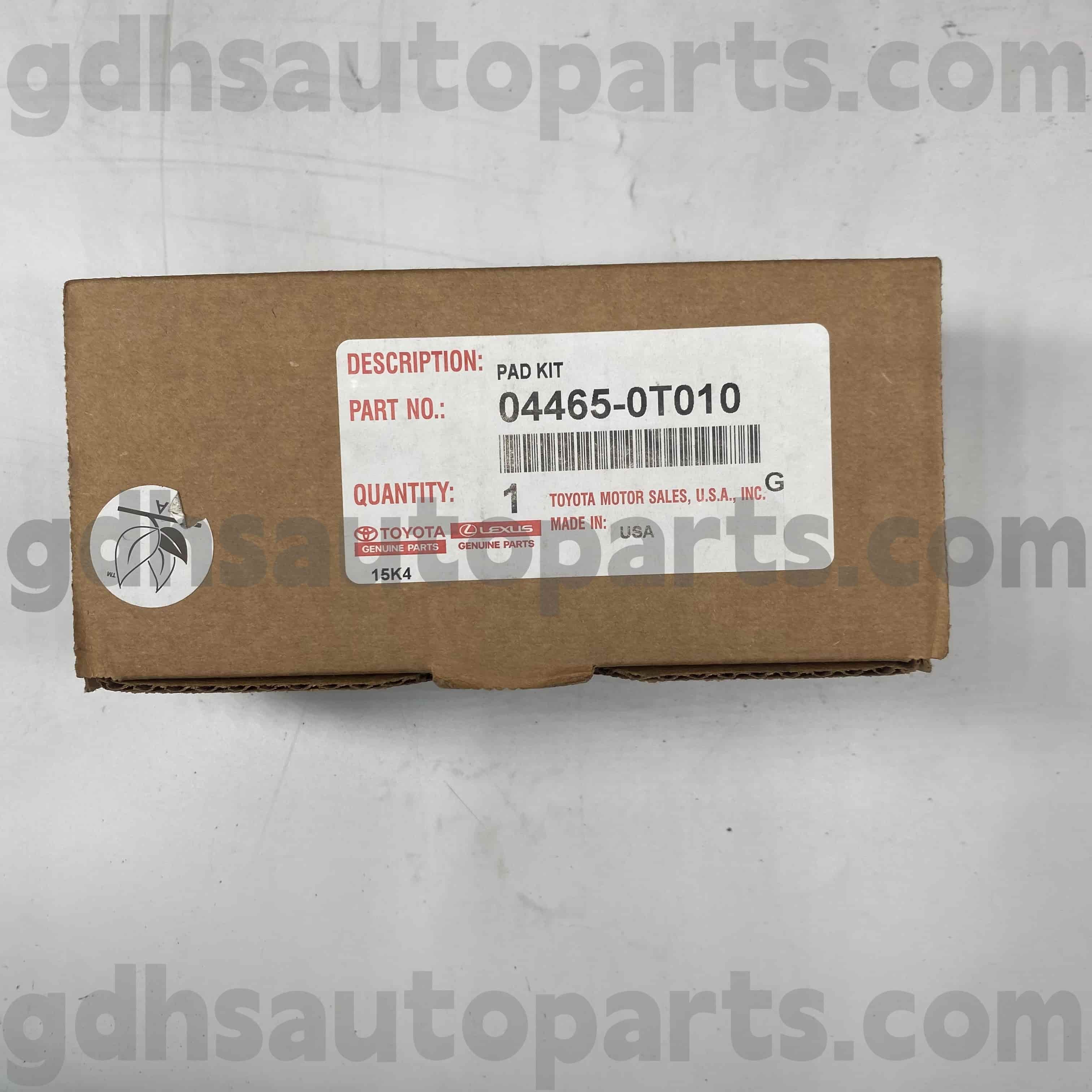 04465-0t010 Toyota Parti autentiche Freni anteriori per il telaio Vente n. AGV1# GGV1#