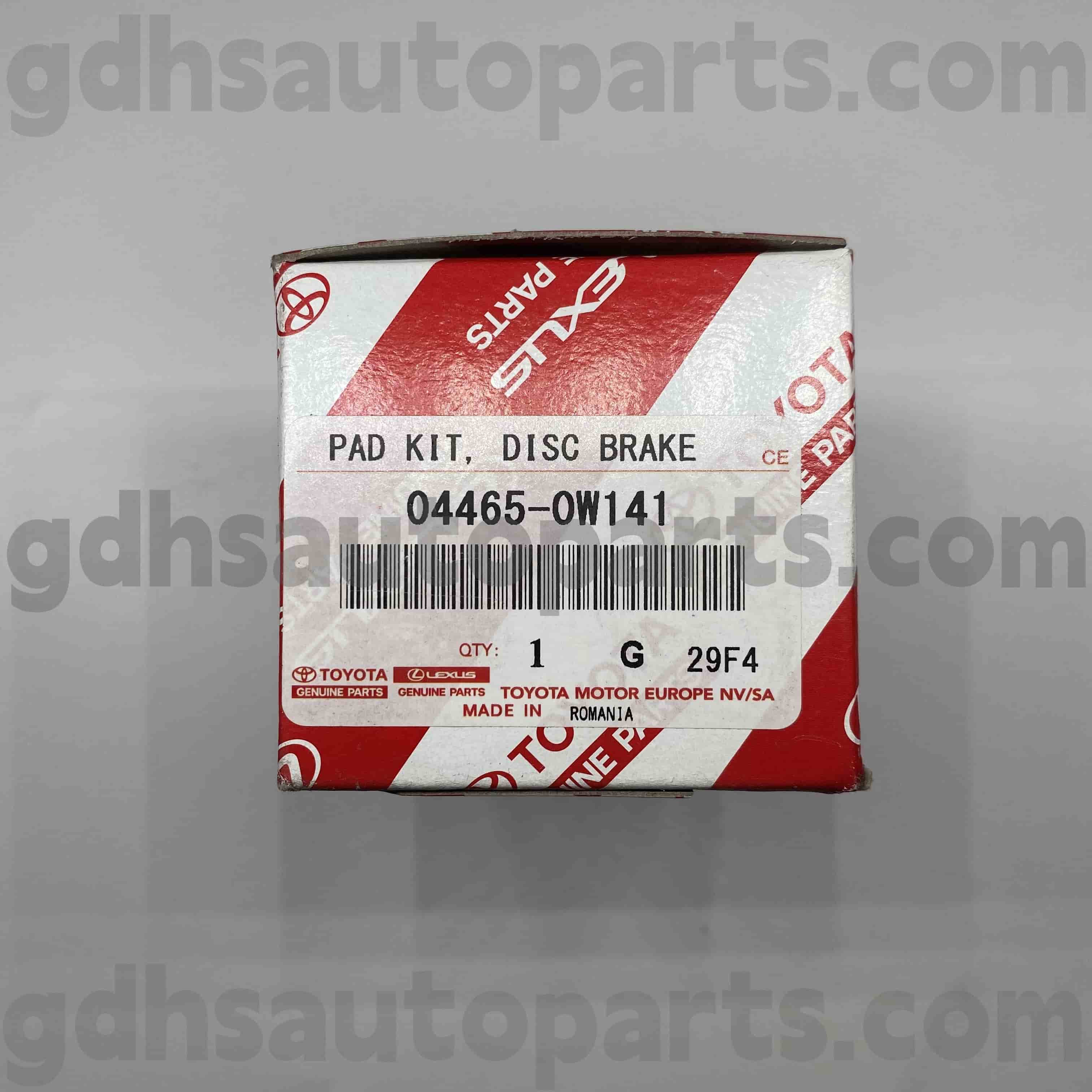 04465-0W141 TOYOTA PAPI GENUINE FRENTRO FRENDE PASSO PER PRIU, LEXUS CT200H CHASSSS NO. Zvw30..eur