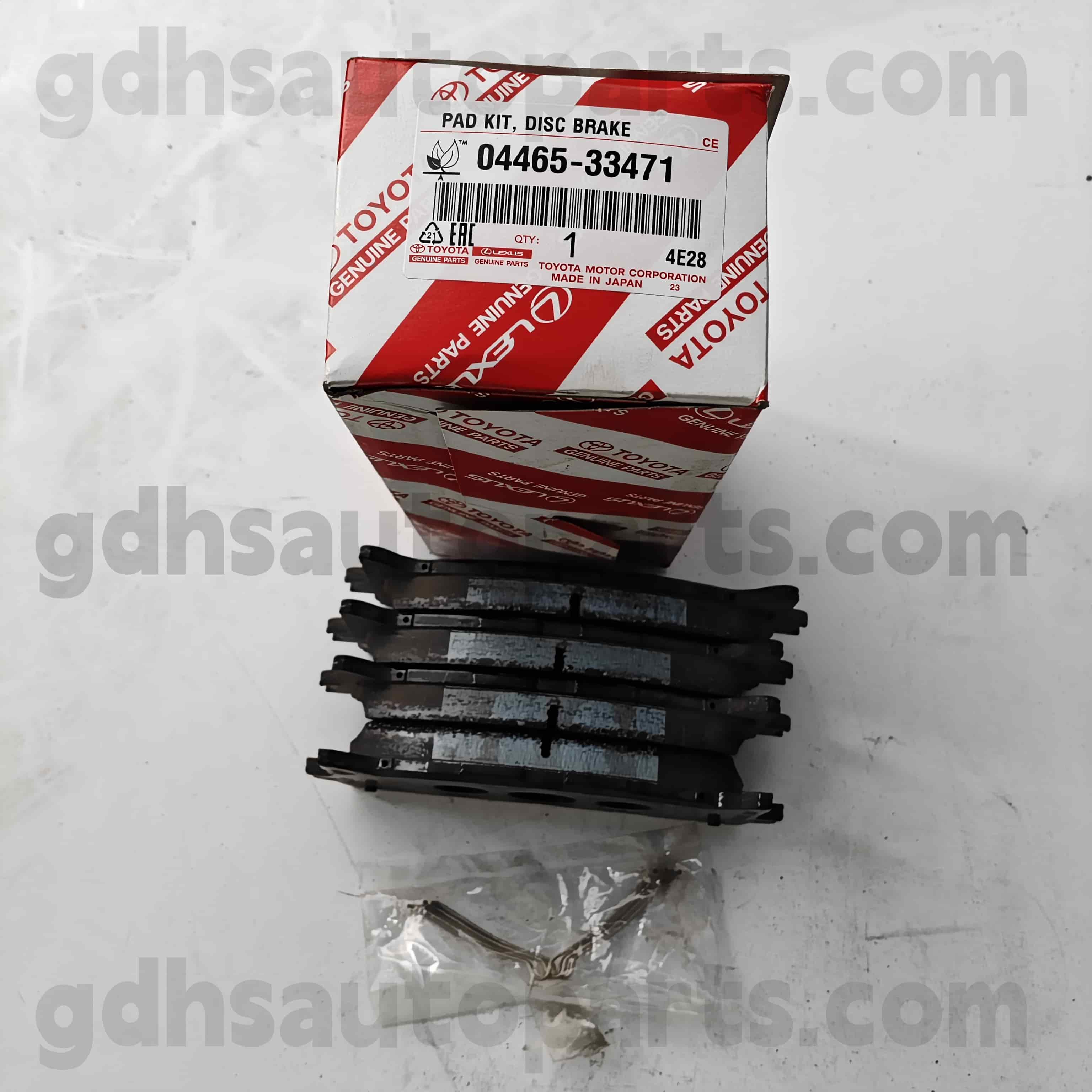 04465-33471 TOYOTA PATTI FRENO FRITTURE PARTI FRITTURA PER CAMRY 、 LEXUS ES240/350 CHASSSS NO. ACV51, ASV50, AVV50..taiw