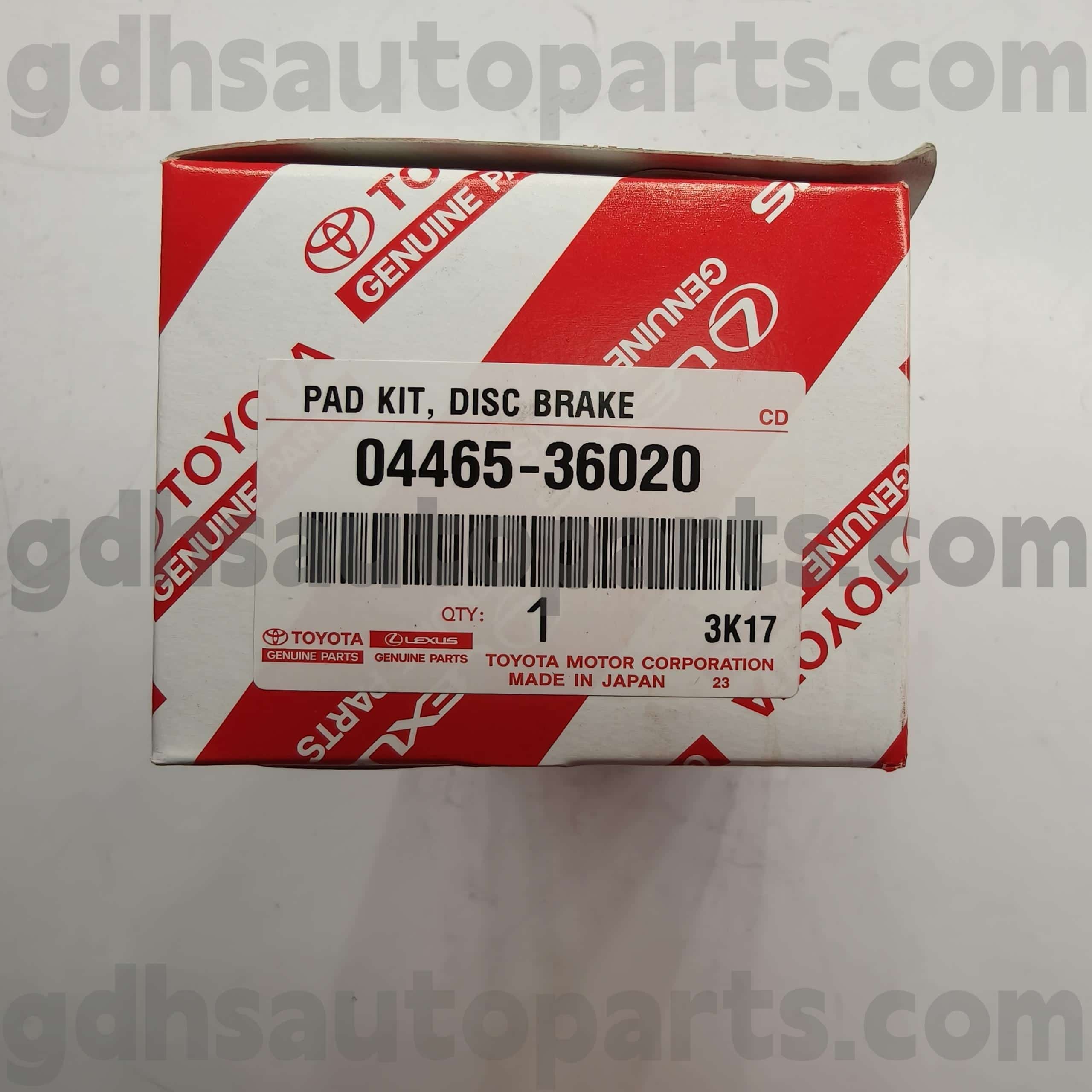 04465-36020 Toyota Parti autentiche Freni anteriori per il telaio delle sottobicchieri n. HZB RZB# BB4#