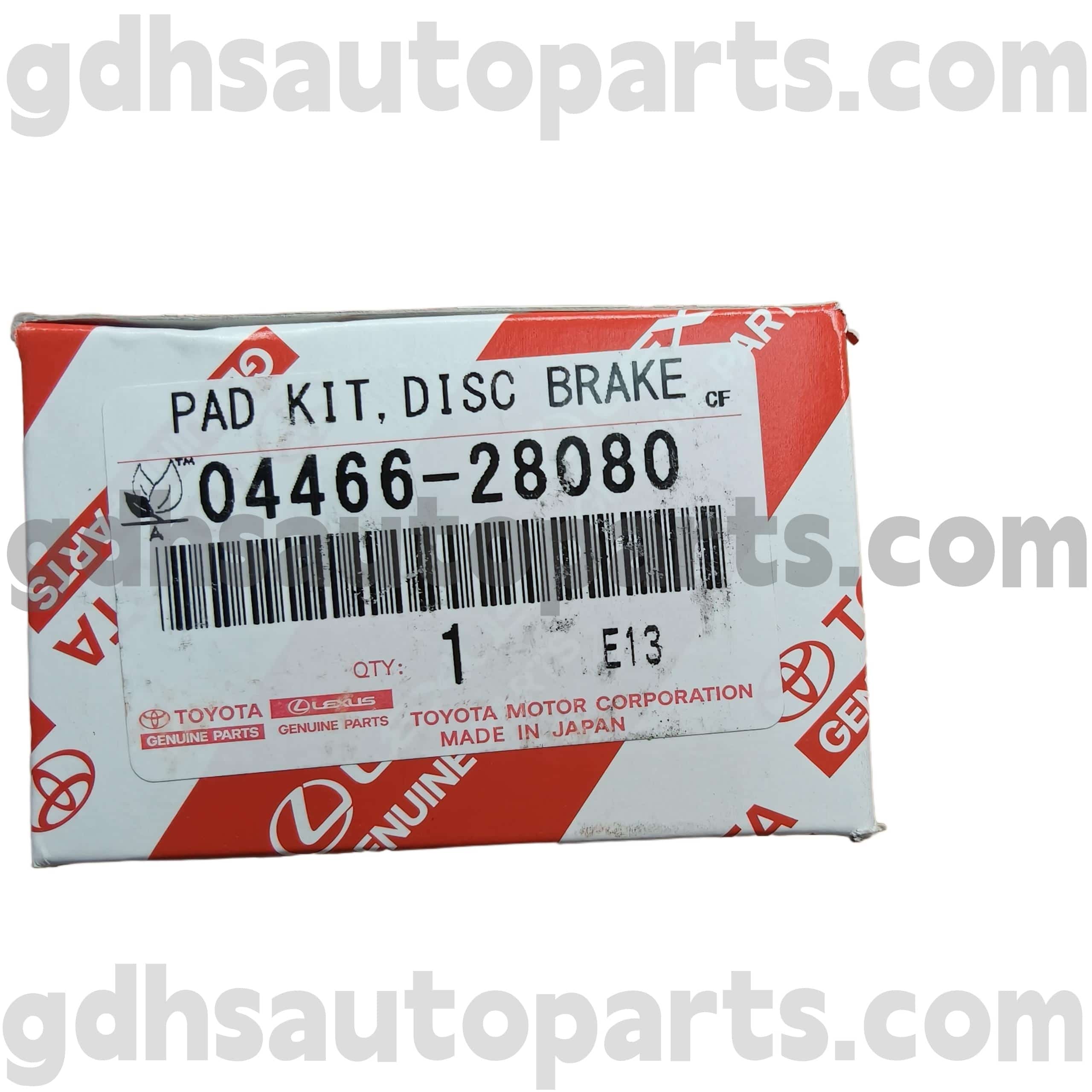 04466-28080 Toyota Parti autentiche Pesti freno posteriori per Predia/Tarago, Alphard, Sienna Chassis n. ACR30