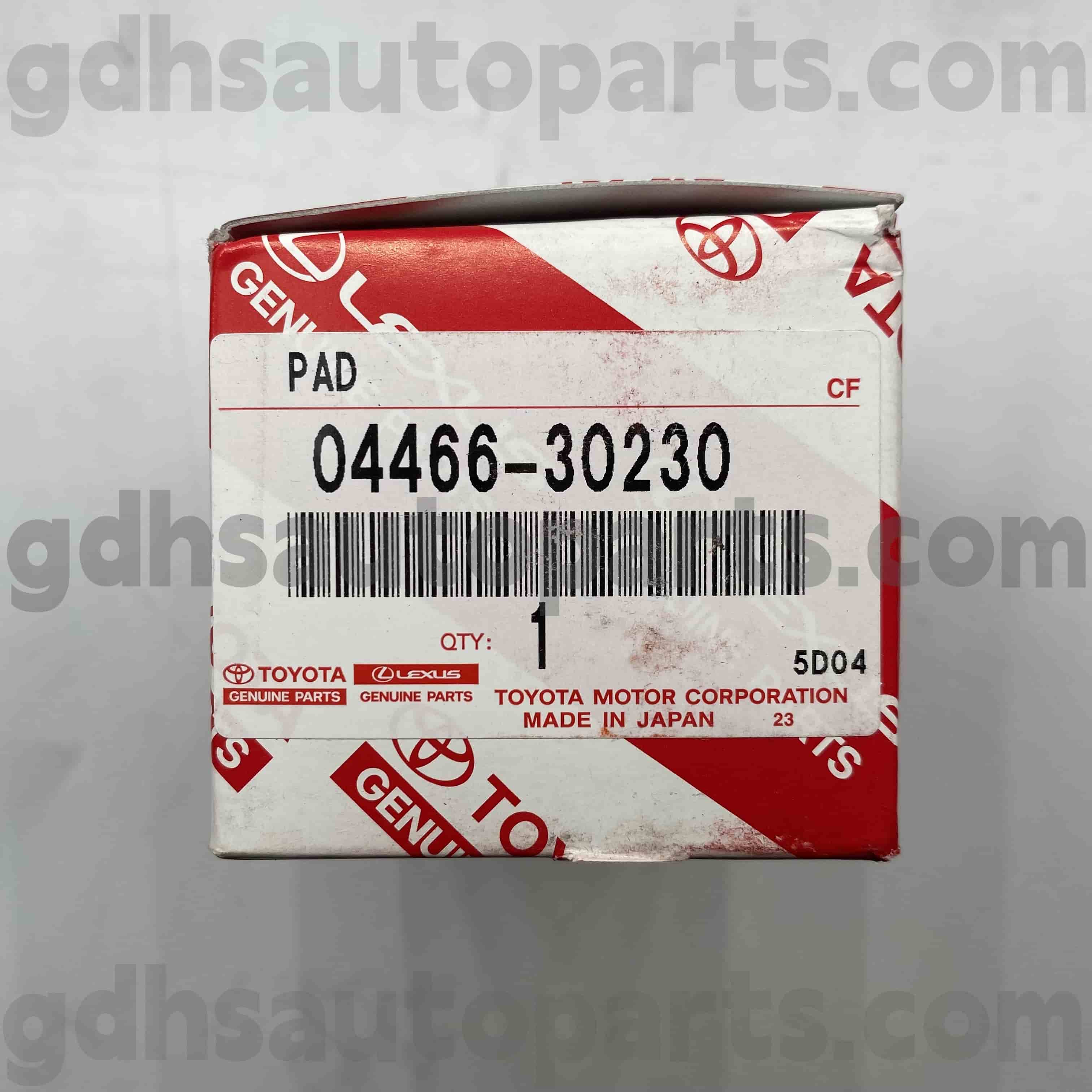 04466-30230 Toyota Parti autentiche Pesti freno posteriori per Mark X, Crown, Reiz Chassis n. GRS20# GRX13#