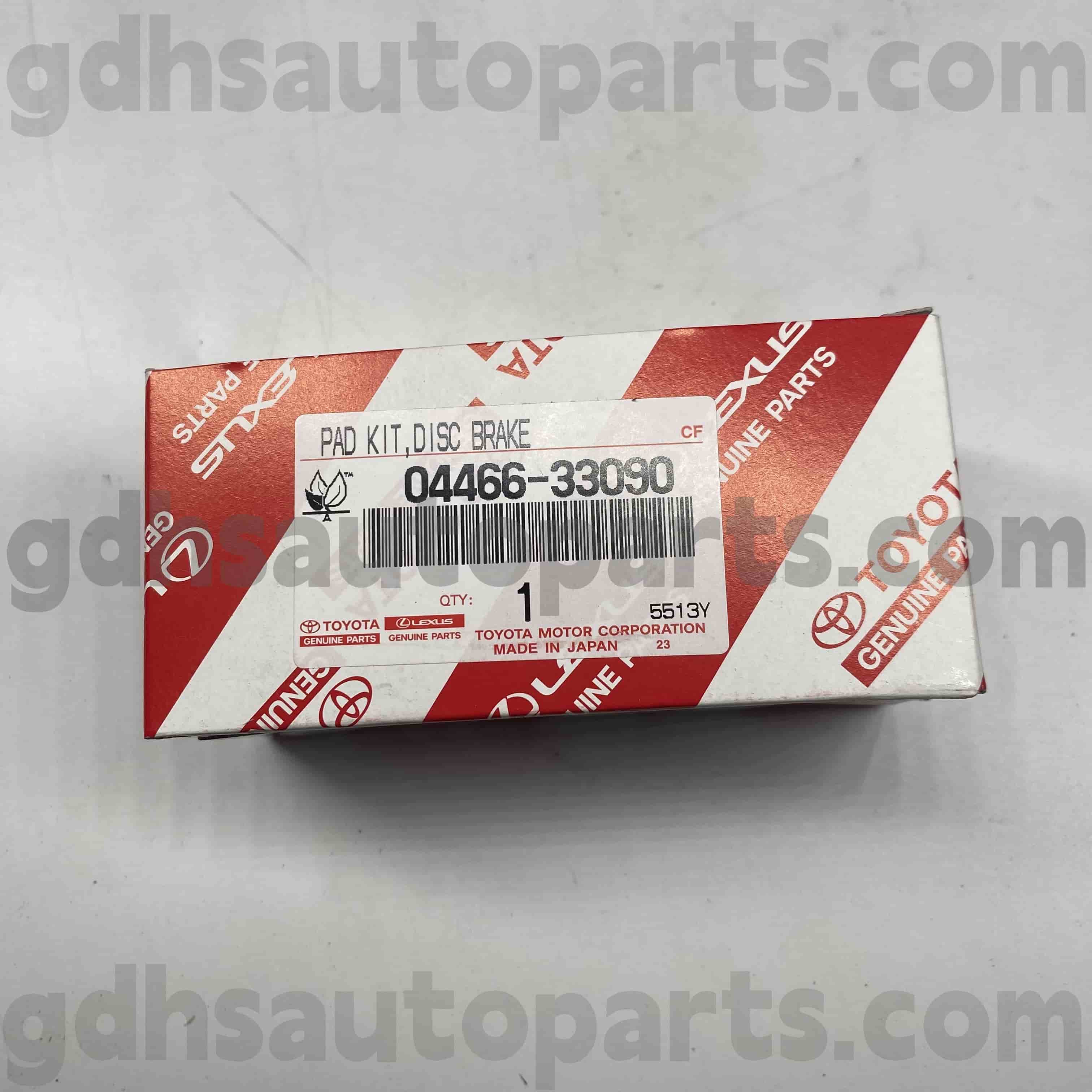 04466-33090 Toyota Parti autentiche Pesti freno posteriori per Camry, Lexus ES300/330 Chassis n. ACV30 MCV30 ES