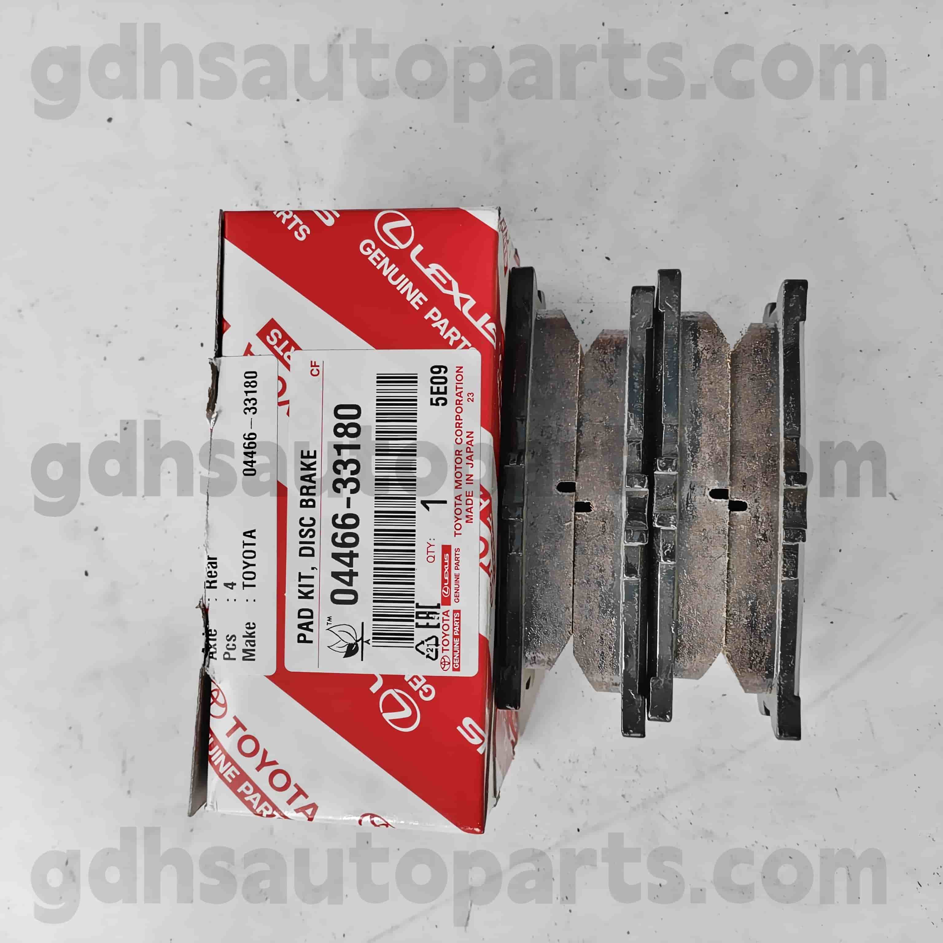 04466-33180 Toyota Parti autentiche Freno posteriore per Camry 、 Lexus ES240/350 Chassis n. AHV40..JPP