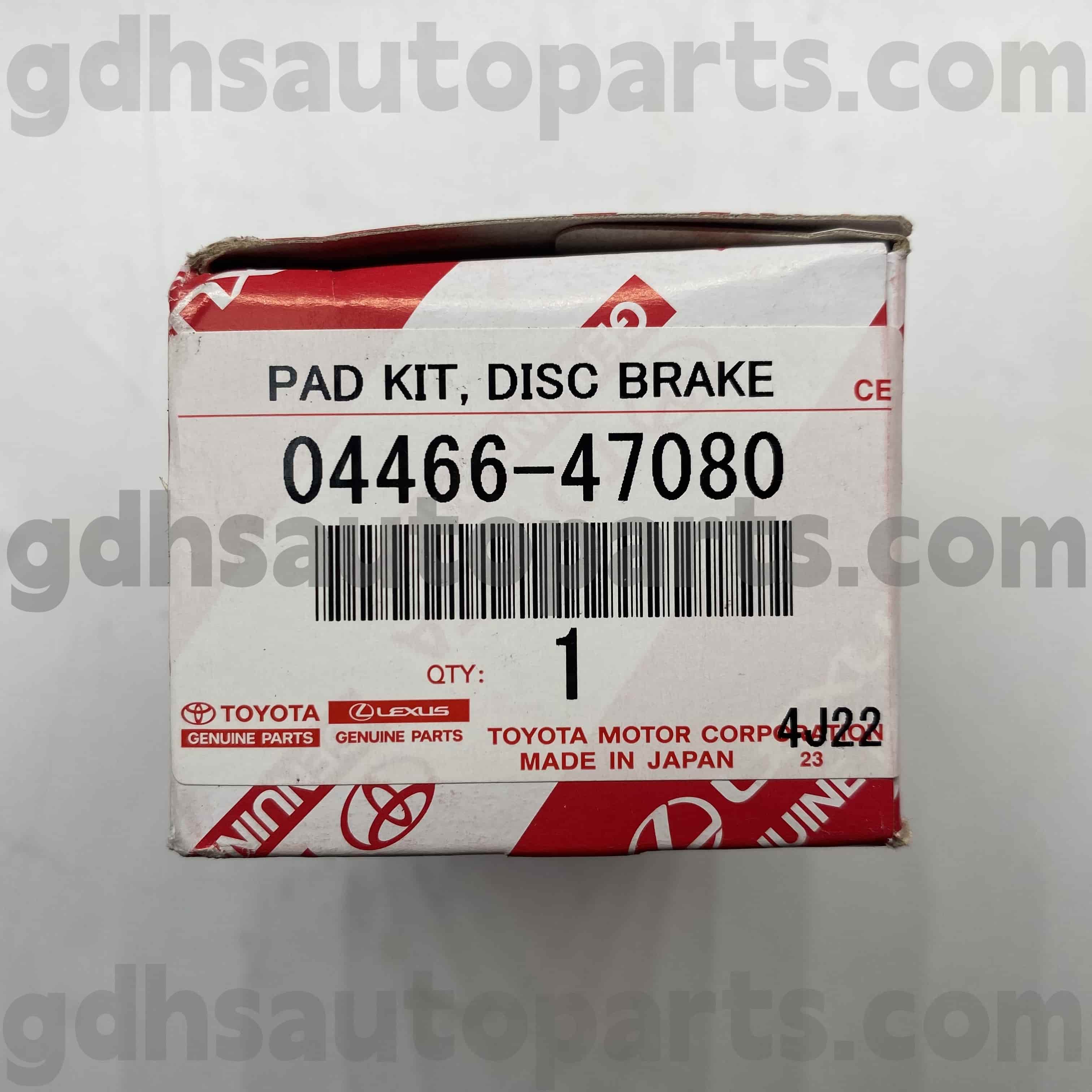 04466-47080 Toyota Parti autentiche Pesti freno posteriori per Corolla, Auris, Prius Chassis n. ZRE182 ZRE181