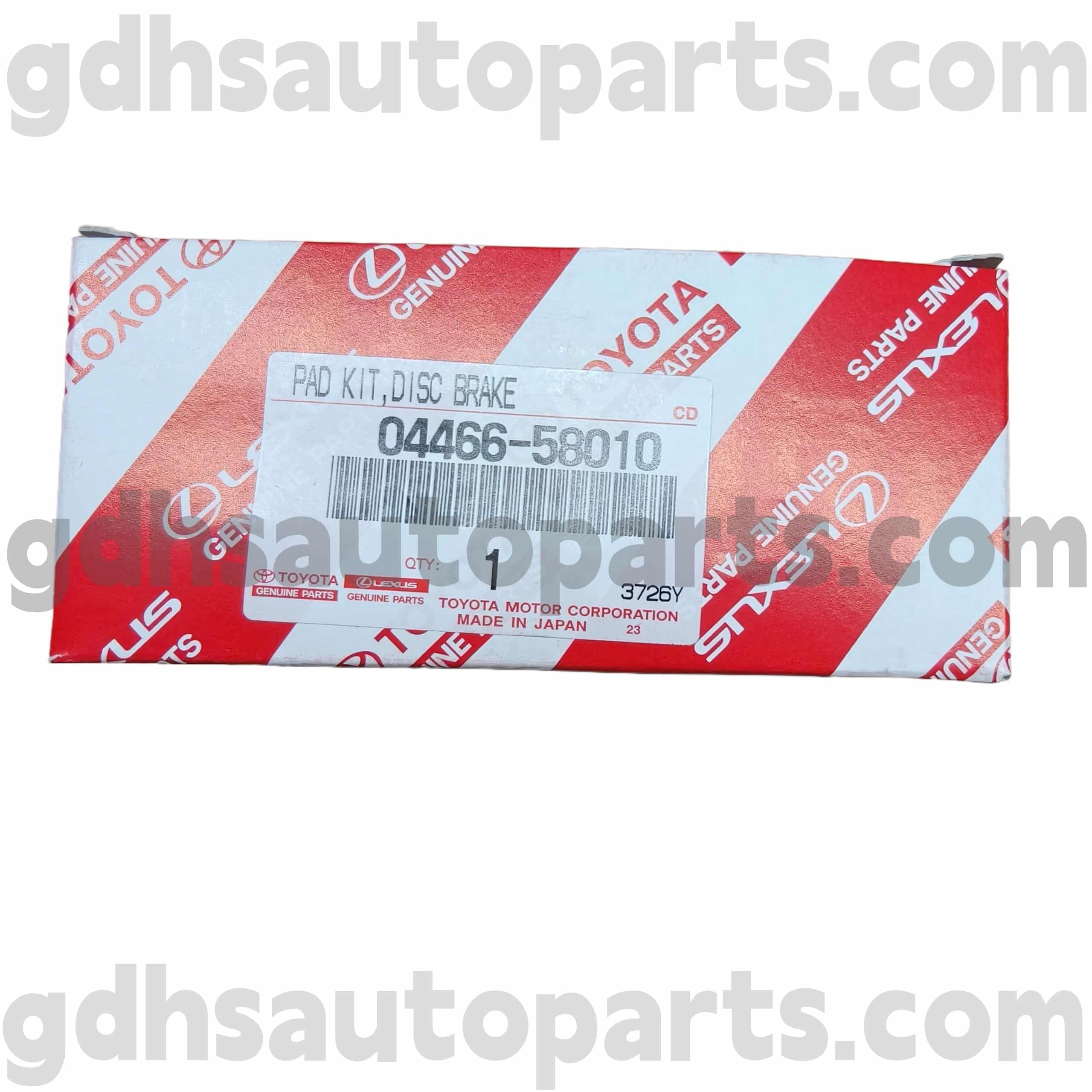 04466-58010 Toyota Parti autentiche Freni posteriori per previa, Allophard, STALLE STALLE NO. GGH20