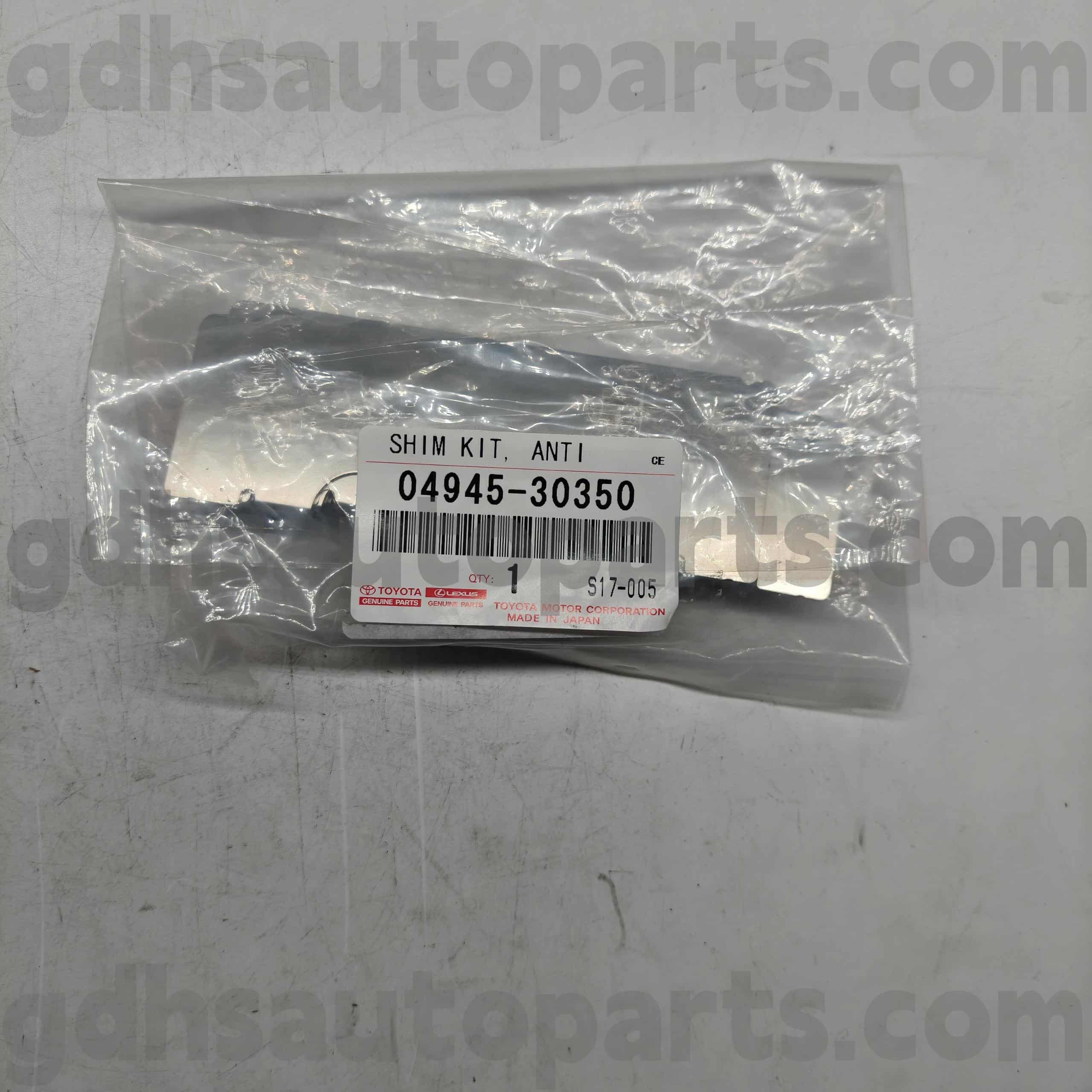 04945-30350 Toyota PATTI SULLA FRENO SONO PASSIONI PER LEXUS IS250/350, RC350300H/200T, Serie GS N. GSE22 GRS190 g