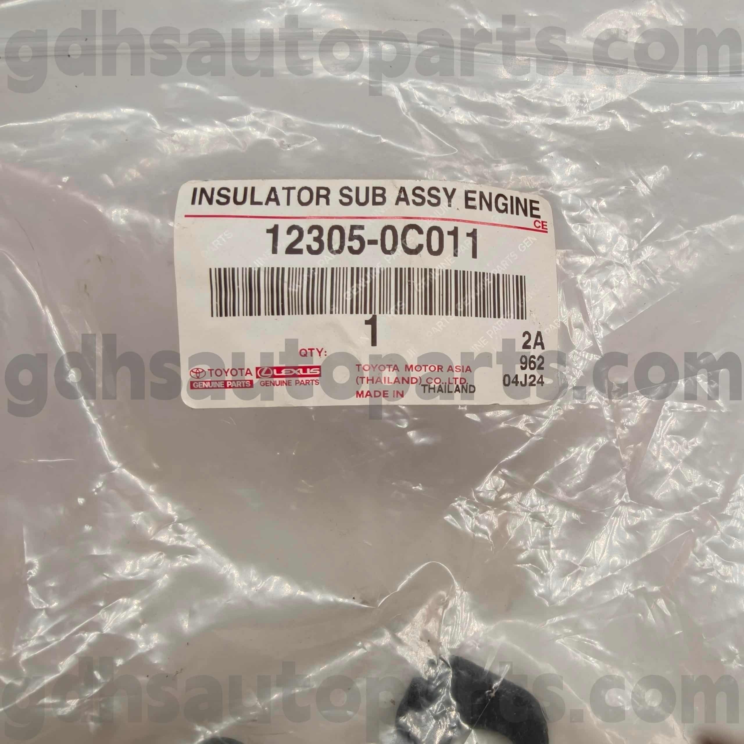 12305-0C011 Supporto motore destro per ricambi originali Toyota per HILUX, telaio FORTUNER NO.TGN51