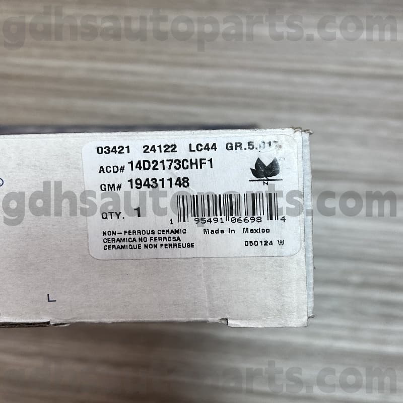 14D2173CHF1 ACDELCO FRENO PASSO PER ESCALADE OE NO. 19431148