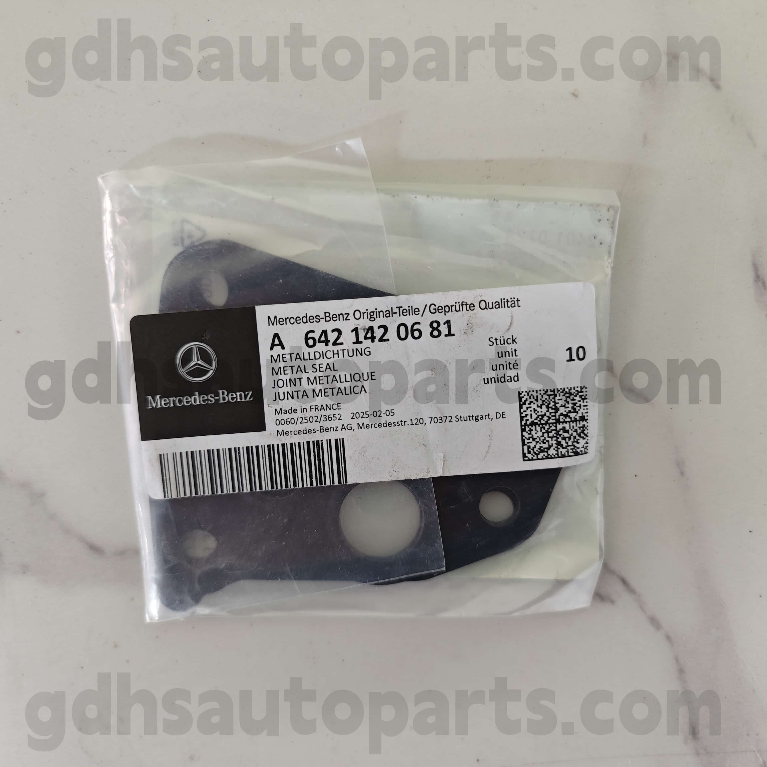 A 642 142 06 81 Mercedes-Benz Origine delle parti autentiche O-ring per 642855 OM642 ， 642890 OM642，642820 642，642868 OM642，642887 OM642